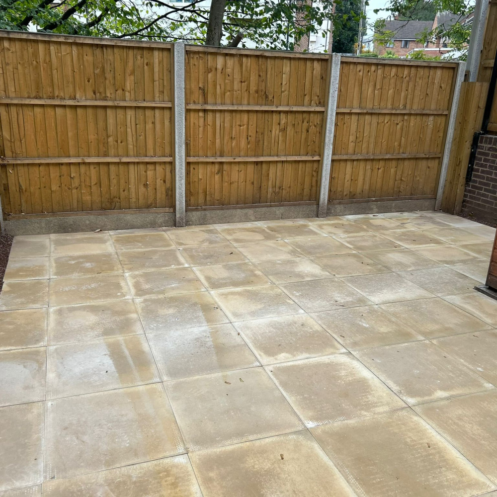 New paved area in Birmingham laid by Landywood for Morro Partnerships